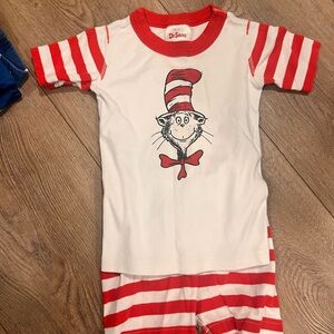 Dr. Seuss Red and White Pajama Set with Cat in the Hat Design
